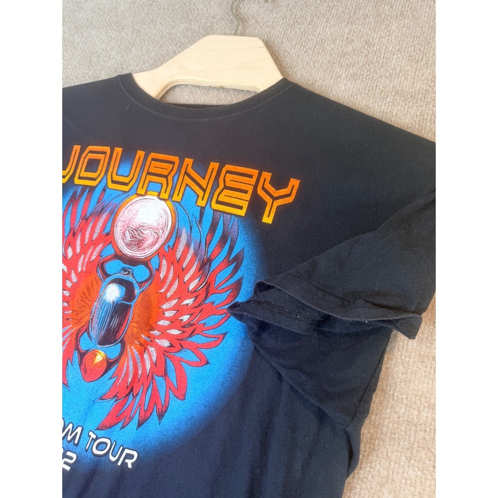 Journey Freedom Tour 2022 Concert T-Shirt Toto Guest Black Rock Tee L